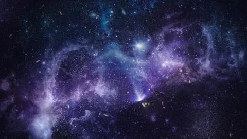 Galaxy in space textured background Stock Illustration