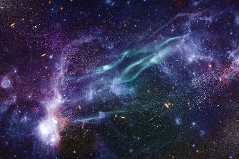 Galaxy in space textured background Stock Photos