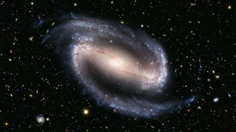 Galaxy Spinning Full Circle (Seamless Looping) Stock Footage 102114271