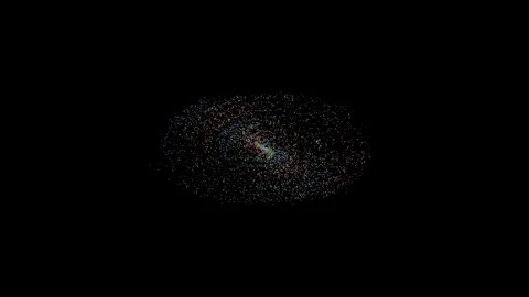 Galaxy spiral arm rotating animation 4K Stock Footage 336516770
