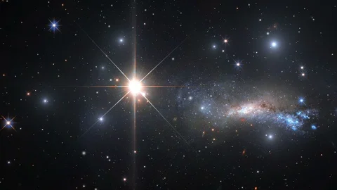 Galaxy Star from the Lizard Constellation NGC 7250 Stock Footage 119419881