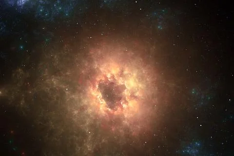Galaxy with stars in space, elements of this image furnished by nasa Stock Illustration