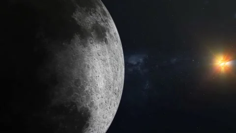 Galaxy sun moon planet view Stock Footage 221902886