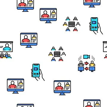 Galaxy System Space Vector Seamless Pattern イラスト素材