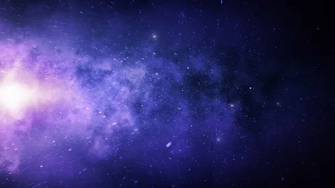 Galaxy Travel Through Stars Blue - Violet- Loop Stock Footage