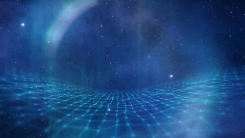 Galaxy Universe Cosmos Plexus Grid Motion Background Stock Footage 308657095