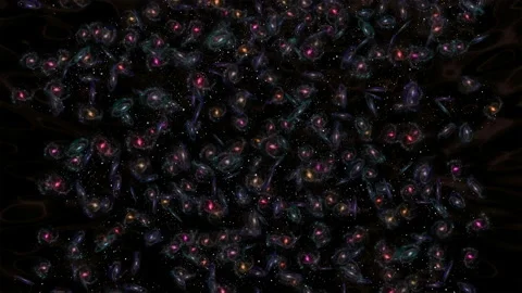 Galaxy. Void. Cluster of galaxies, dark matter, dark energy. Stock Footage 143505772