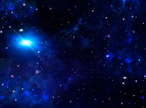 Galaxy,abstract blue background Stock Illustration