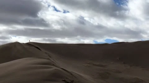 Gale Force Winds In Big Sand Dunes with Shutter Effect 스톡 동영상 196341704