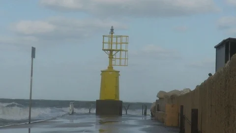 Gale of the sea Stock Footage 100876255