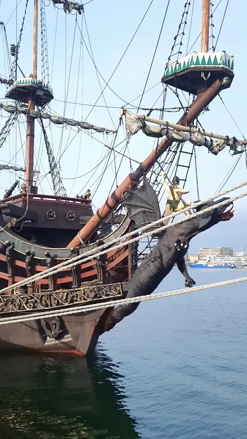 Galeon Dragon. Stock Footage 267461290