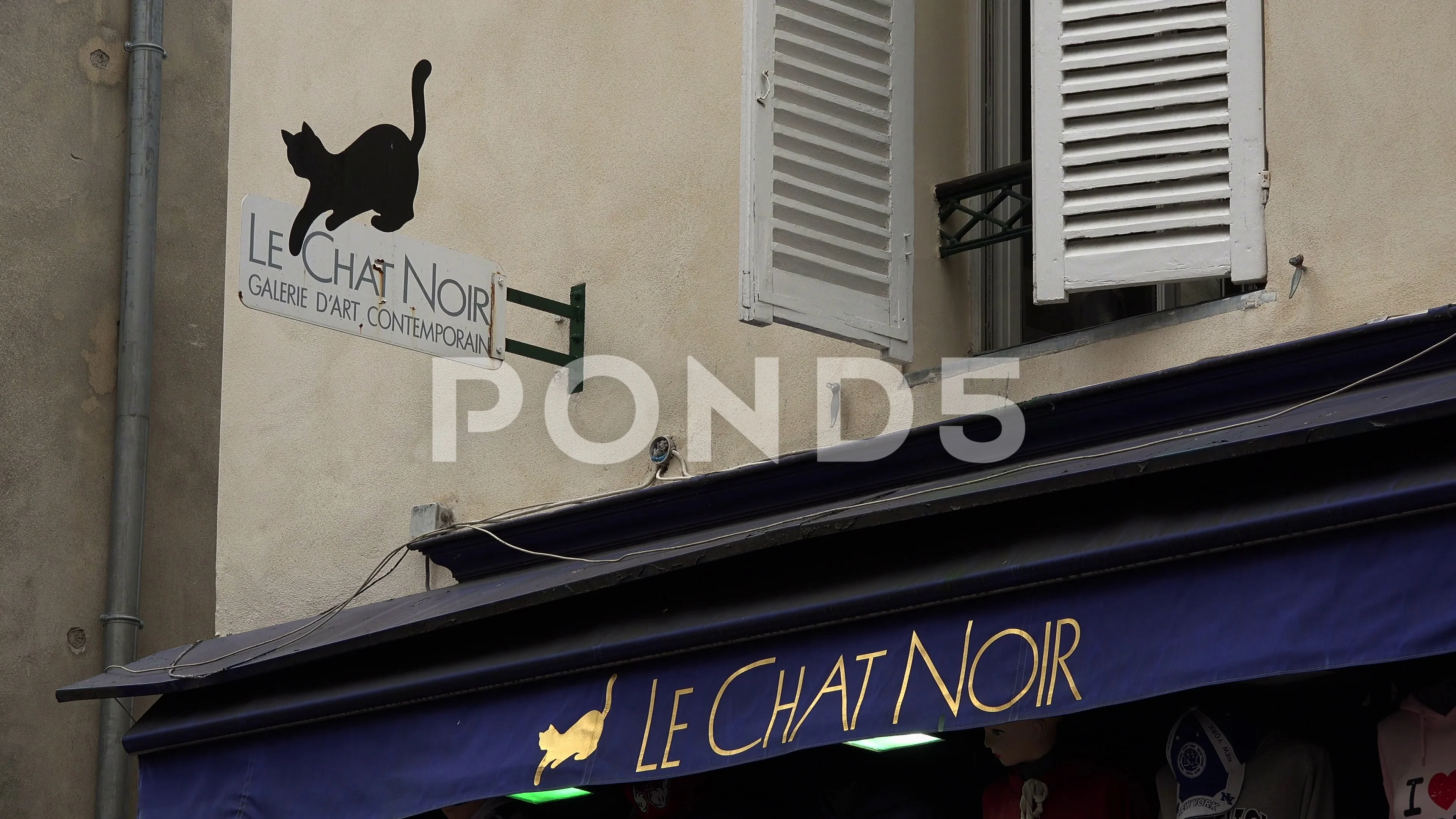 Galerie Le Chat Noir Montmartre Paris Stock Video Pond5