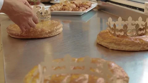 Galette Des Rois (French King Cake) Stock Footage