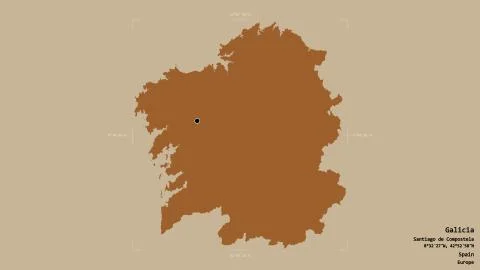 Galicia - Spain. Bounding box. Pattern Stock Illustration