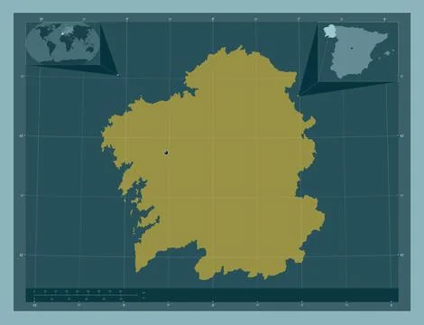 Galicia, Spain. Solid color shape Stock Illustration