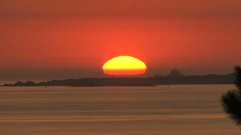 Galicia sunset time lapse Stock Footage 74073413