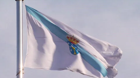 Galician flag Video stock 86430