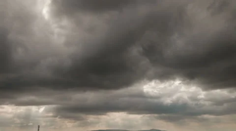 Galilee mountains Nazareth view, time lapse with beautiful clouds Vídeo Stock 34673314
