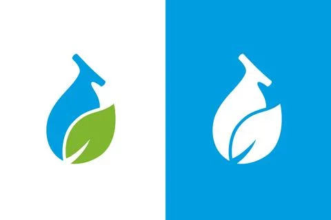 Gallbladder and leaf logo combination. Organic internal organ logotype design Stock Illustration