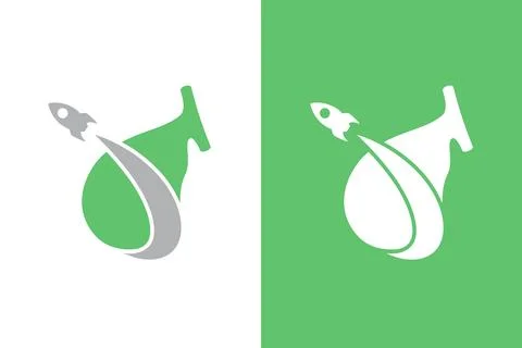 Gallbladder and rocket logo combination. Unique human organ logotype design Stock Illustration