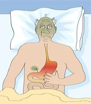 Gallbladder Attack 2 Linda Braucht (b.20th C. American) Computer graphics 스톡 일러스트