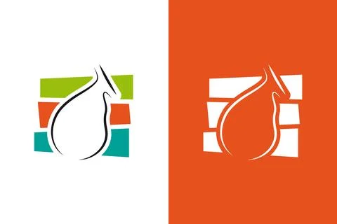 Gallbladder care logo template combination. Unique medical clinic logotype Stock Illustration