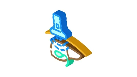 Gallbladder check gastroenterologist isometric icon animation Stock Footage 327277137