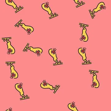 Gallbladder check gastroenterologist vector seamless pattern Stock Illustration