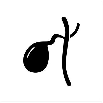 Gallbladder glyph icon Stock Illustration