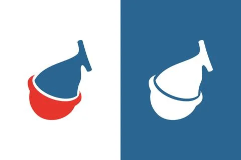 Gallbladder organ logotype design template. Premium gallbladder logo. Premium Stock Illustration