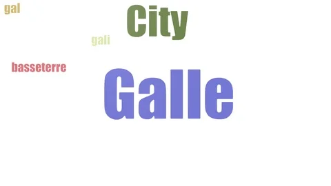 Galle Wordcloud Animated On White Background Video stock 107241340