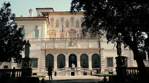 The Galleria Borghese building Stock Footage 253323957