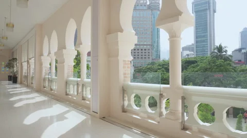 Galleria inside the Sultan Abdul Samad Building in Kuala Lumpur Vídeos de archivo 337779024