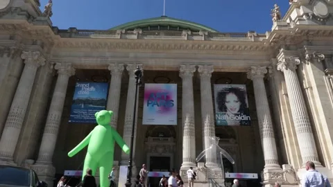 Galleries from some twenty countries are participating in the Art Paris fair, Pa Stock-Footage 332368692