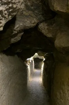 Gallery in a cave Stock Photos