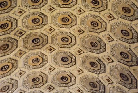 Gallery Ceiling Part of the Vatican Museums Stock Photos