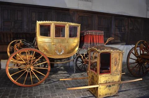 Gallery of Coaches in Versailles, Paris Stock Photos