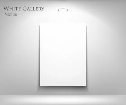 Gallery with empty frame Stock Illustration