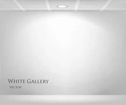 Gallery with empty frame Illustrazione stock