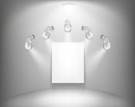 Gallery with empty frame Stock Illustration