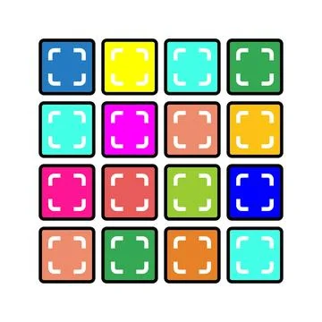 Gallery, grid view icon. Illustrazione stock