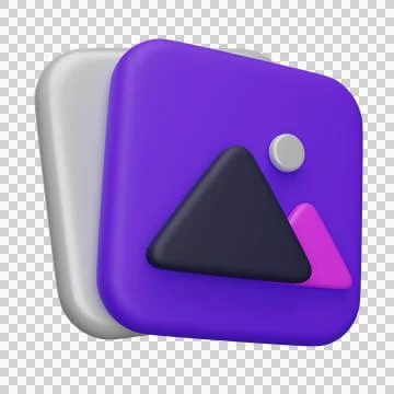 Gallery icon 3D Stock Illustration