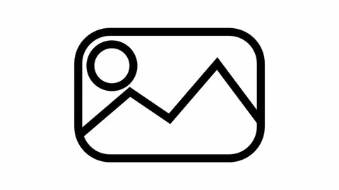 Gallery icon animation - Essential basic icon motion design Stock Footage 293562191