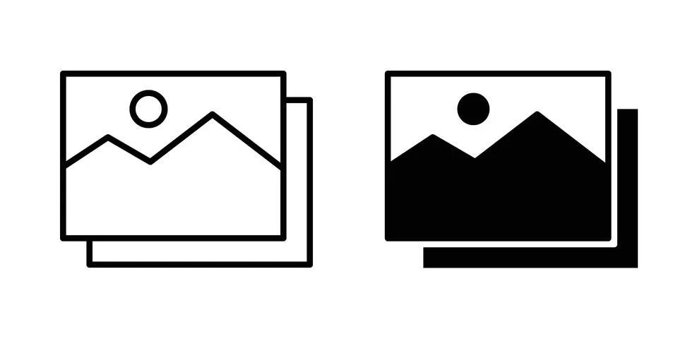 Gallery icon for design projects and web UI Stock Illustration
