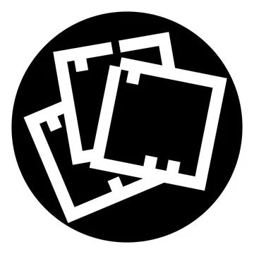 Gallery icon displaying multiple image frames for digital media Stock Illustration