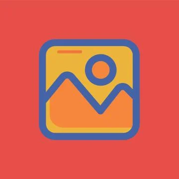 A Gallery Icon Illustration Illustrazione stock