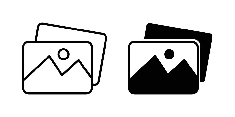 Gallery icon Illustration set. Vector Eps10 for apps Stock Illustration