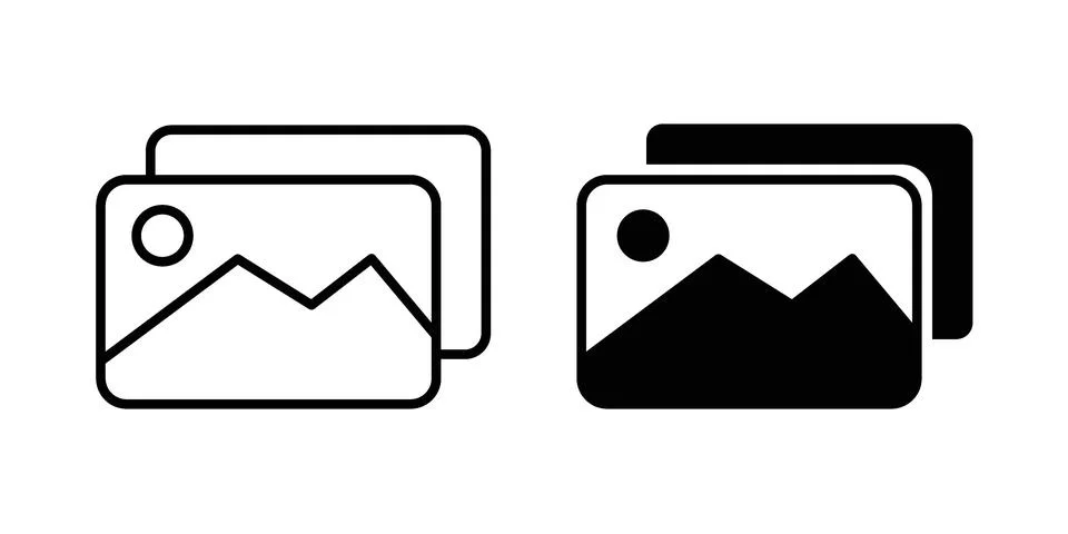Gallery icon Illustration set. Vector Eps10 for apps Illustrazione stock