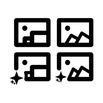 Gallery icon Logo Design Element. Can be used for Web and App. Stock Illustration