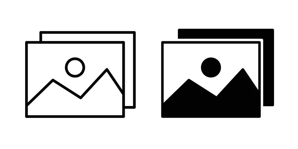 Gallery icon vector design illustrations Stock Illustration